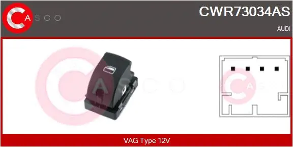 Switch, window regulator (CWR73034AS)