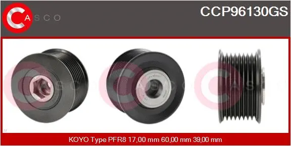 Belt Pulley, alternator (CCP96130GS)