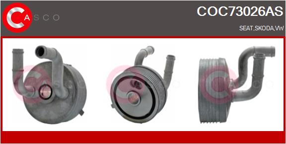 Oil Cooler, engine oil (COC73026AS)