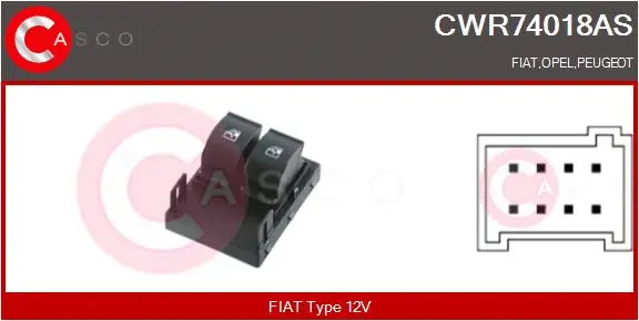 Switch, window regulator (CWR74018AS)