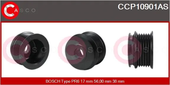 Belt Pulley, alternator (CCP10901AS)