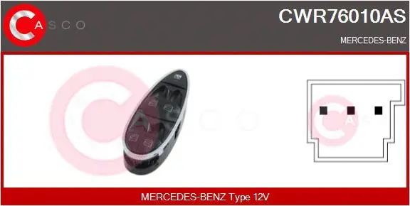 Switch, window regulator (CWR76010AS)