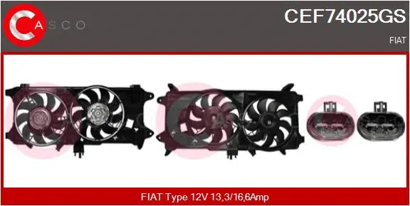 Electric Motor, radiator fan (CEF74025GS)