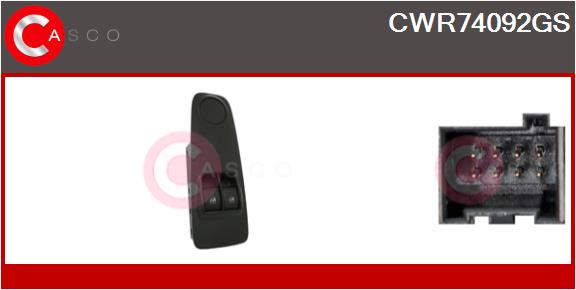 Switch, window regulator (CWR74092GS)