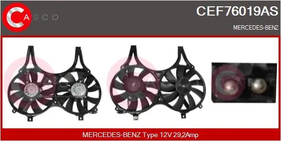 Electric Motor, radiator fan (CEF76019AS)