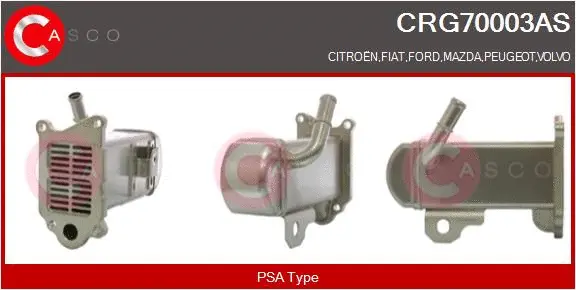 Cooler, exhaust gas recirculation (CRG70003AS)