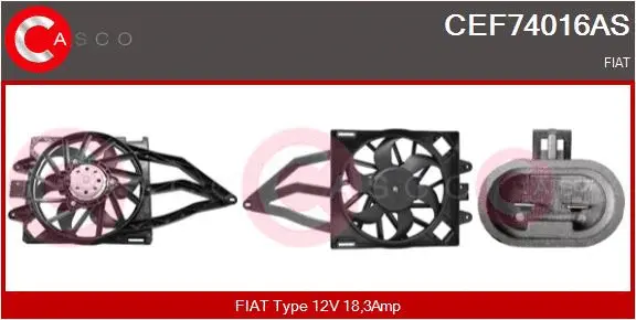 Electric Motor, radiator fan (CEF74016AS)