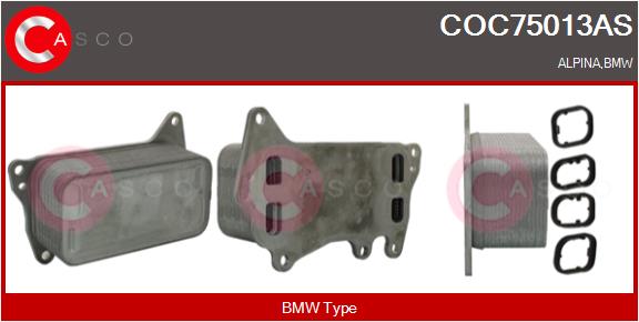 Oil Cooler, engine oil (COC75013AS)