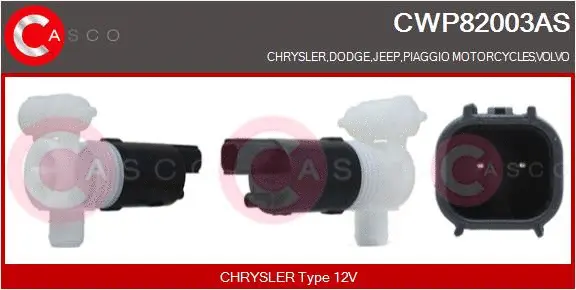 Washer Fluid Pump, window cleaning (CWP82003AS)
