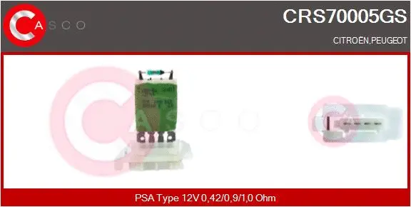Resistor, interior blower (CRS70005GS)