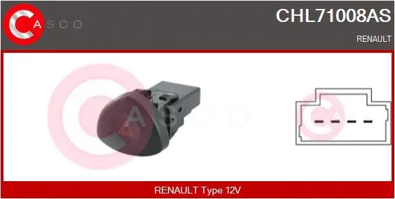 Hazard Warning Light Switch (CHL71008AS)