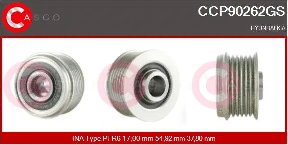 Belt Pulley, alternator (CCP90262GS)