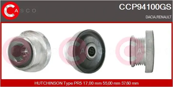 Belt Pulley, alternator (CCP94100GS)