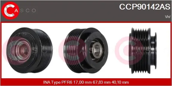 Belt Pulley, alternator (CCP90142AS)