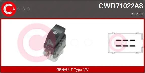 Switch, window regulator (CWR71022AS)
