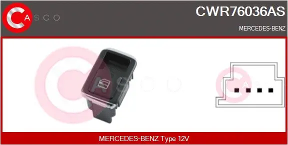 Switch, window regulator (CWR76036AS)