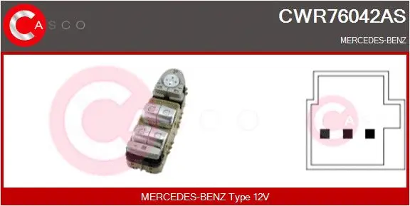 Switch, window regulator (CWR76042AS)