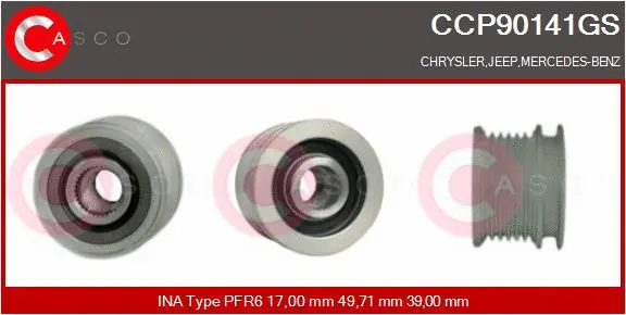 Belt Pulley, alternator (CCP90141GS)