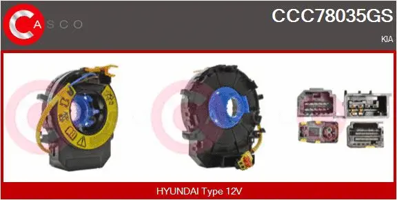 Clockspring, airbag (CCC78035GS)