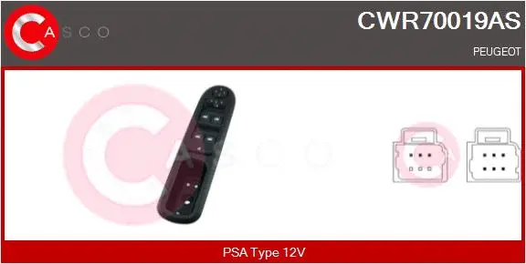 Switch, window regulator (CWR70019AS)