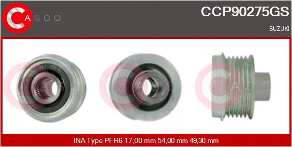 Belt Pulley, alternator (CCP90275GS)