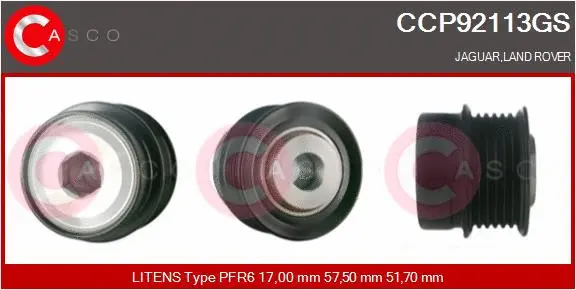 Belt Pulley, alternator (CCP92113GS)