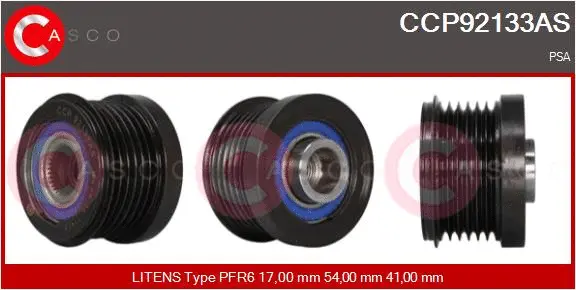 Belt Pulley, alternator (CCP92133AS)