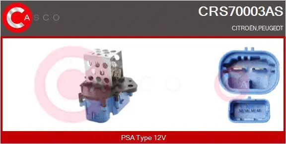 Series resistor, electric motor (radiator fan) (CRS70003AS)