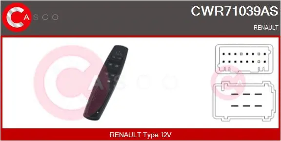 Switch, window regulator (CWR71039AS)