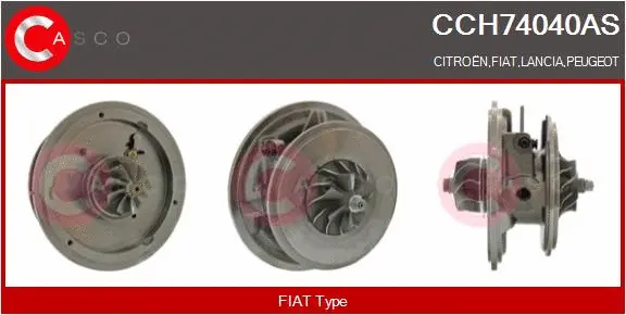 Core assembly, turbocharger (CCH74040AS)