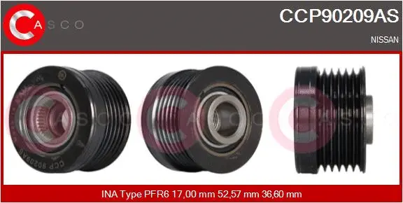 Belt Pulley, alternator (CCP90209AS)