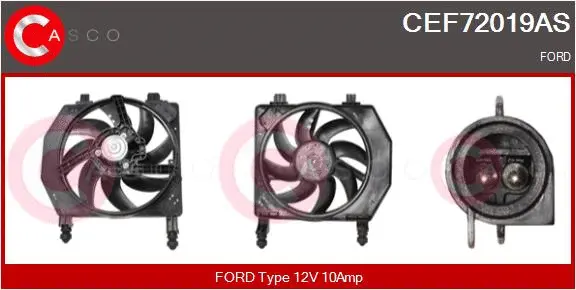 Electric Motor, radiator fan (CEF72019AS)