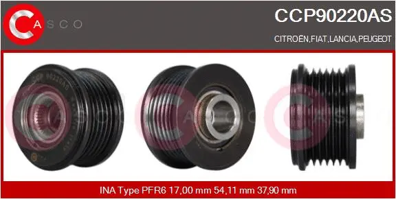 Belt Pulley, alternator (CCP90220AS)