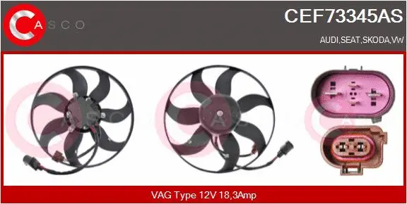 Fan, engine cooling (CEF73345AS)