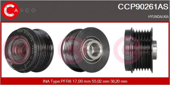 Belt Pulley, alternator (CCP90261AS)