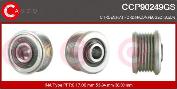 Belt Pulley, alternator (CCP90249GS)