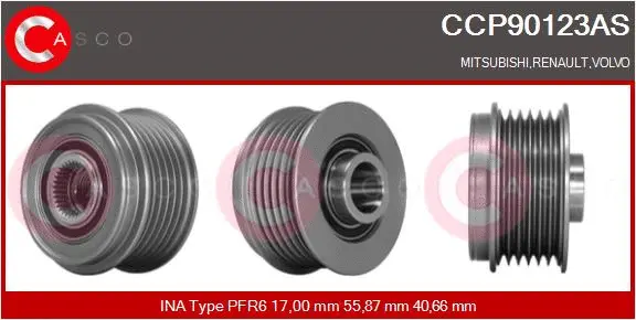 Belt Pulley, alternator (CCP90123AS)