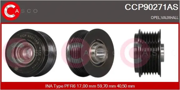 Belt Pulley, alternator (CCP90271AS)