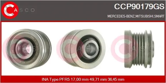 Belt Pulley, alternator (CCP90179GS)