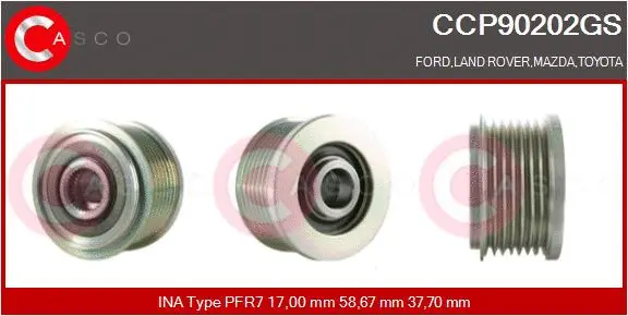 Belt Pulley, alternator (CCP90202GS)