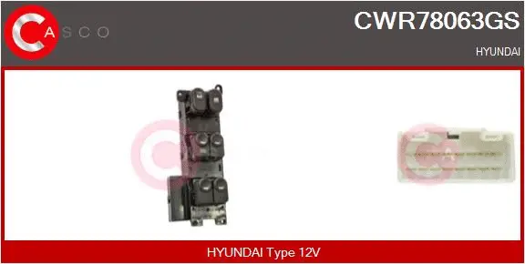 Switch, window regulator (CWR78063GS)
