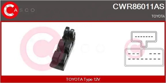 Switch, window regulator (CWR86011AS)