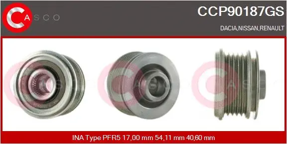 Belt Pulley, alternator (CCP90187GS)
