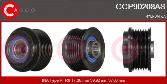 Belt Pulley, alternator (CCP90208AS)