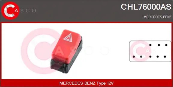 Hazard Warning Light Switch (CHL76000AS)