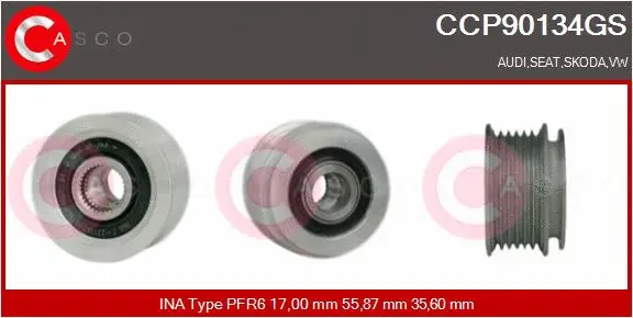 Belt Pulley, alternator (CCP90134GS)