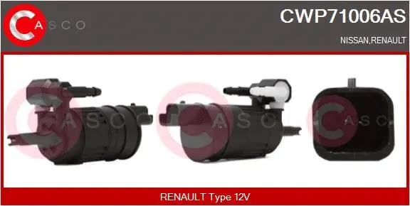 Washer Fluid Pump, window cleaning (CWP71006AS)