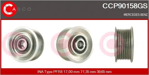Belt Pulley, alternator (CCP90158GS)