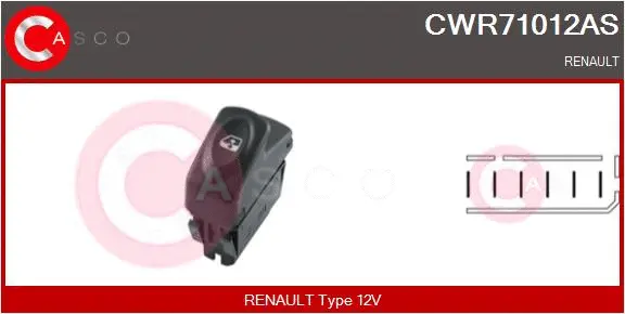 Switch, window regulator (CWR71012AS)