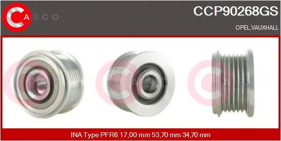 Belt Pulley, alternator (CCP90268GS)